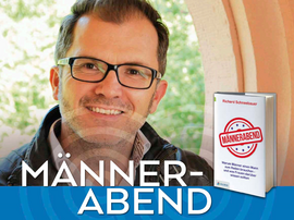 Banner "Männerabend" (Buchvorstellung)