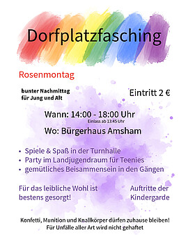 Banner Dorfplatzfasching/Kinderfasching 